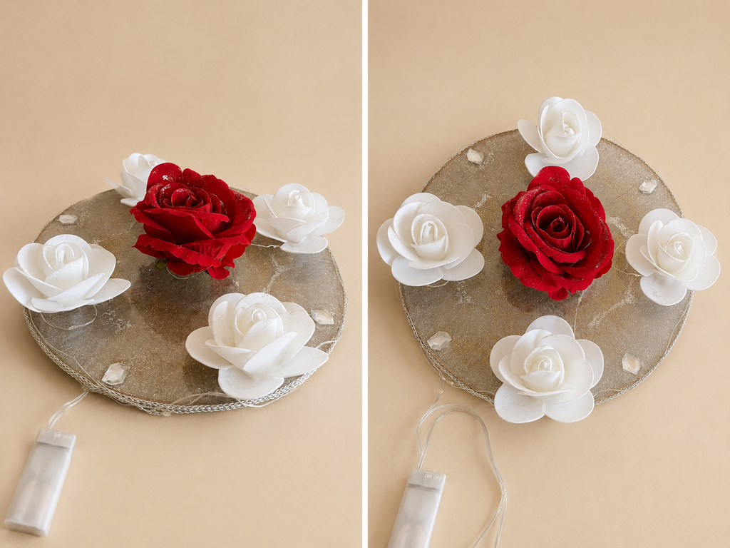 Roses Lamp (Red and White)