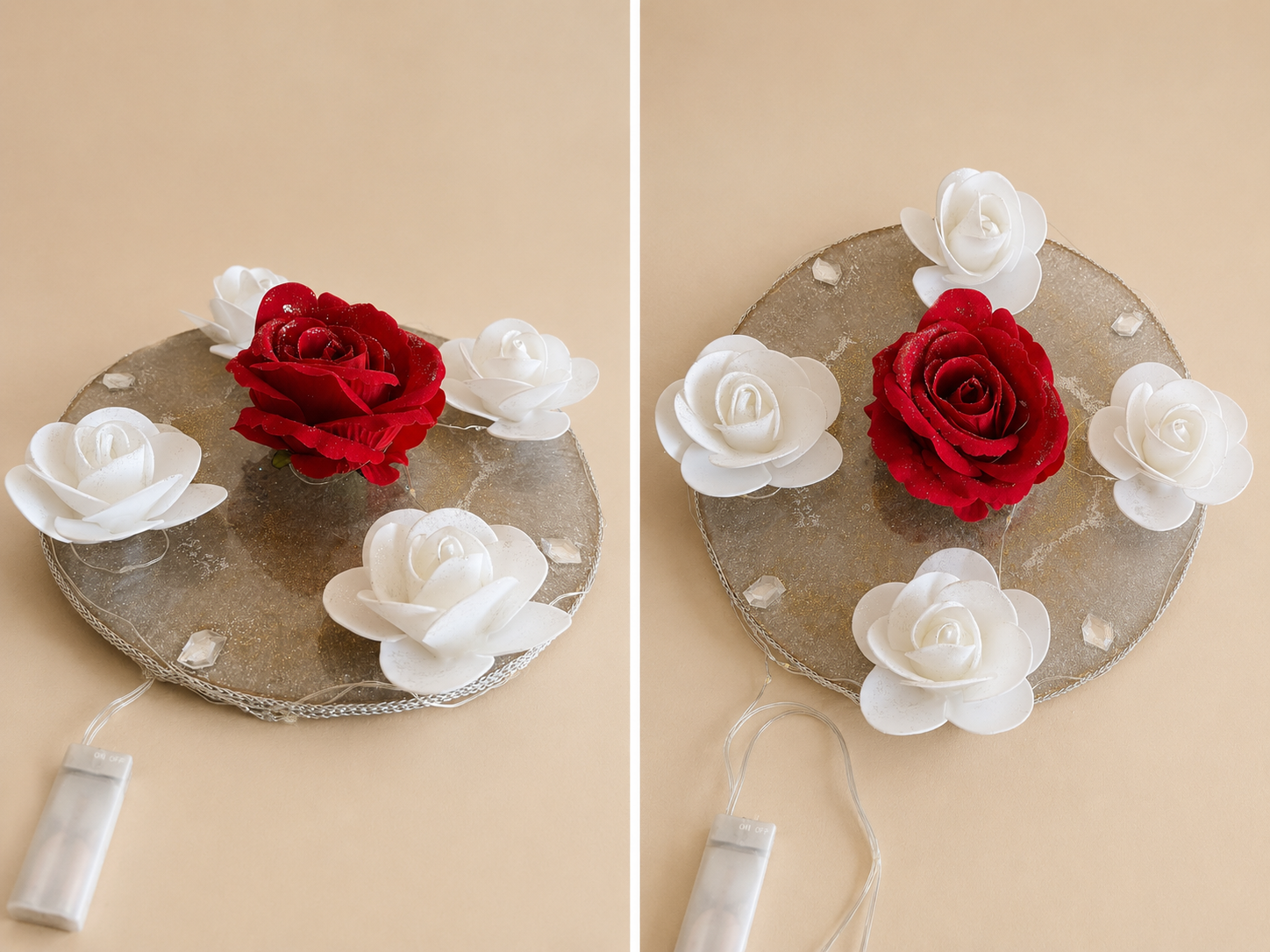 Roses Lamp (Red and White)