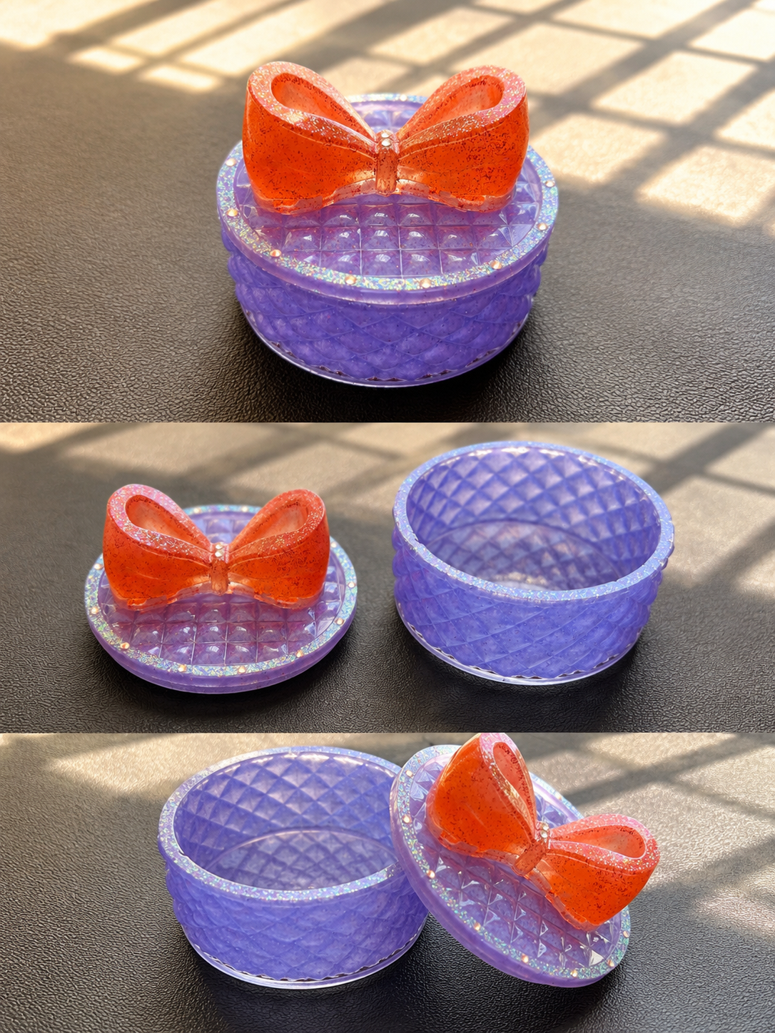 Resin jewelry purple