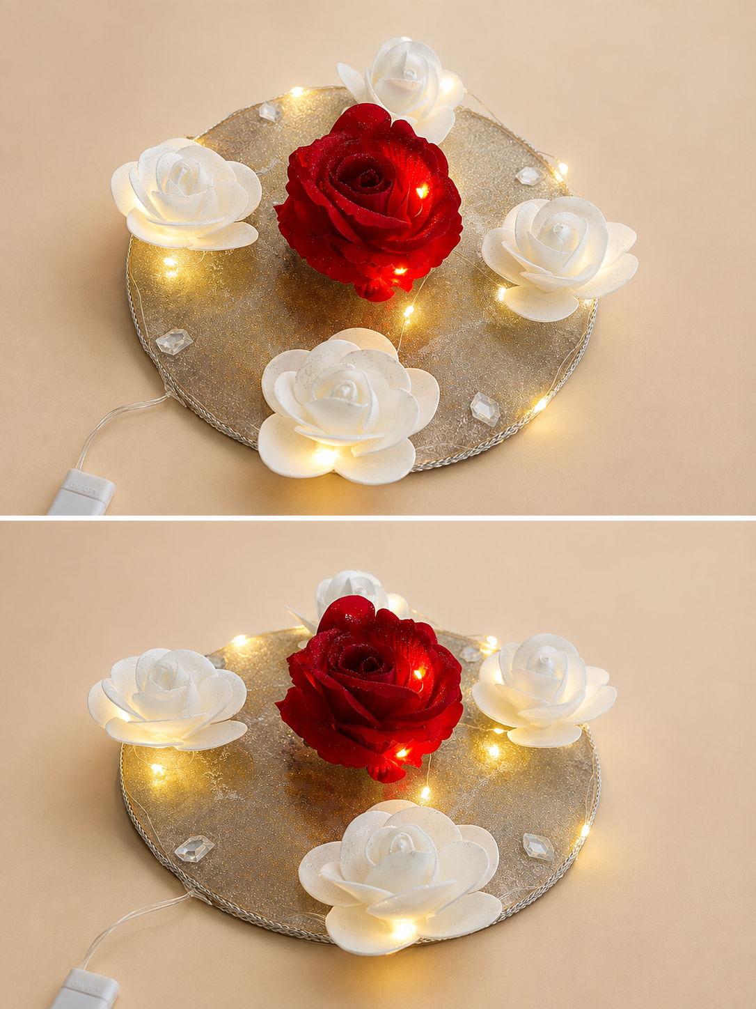 Roses Lamp (Red and White)