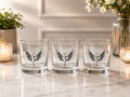 1 Set of 3 Glasses for Whiskeys (Black Angel)