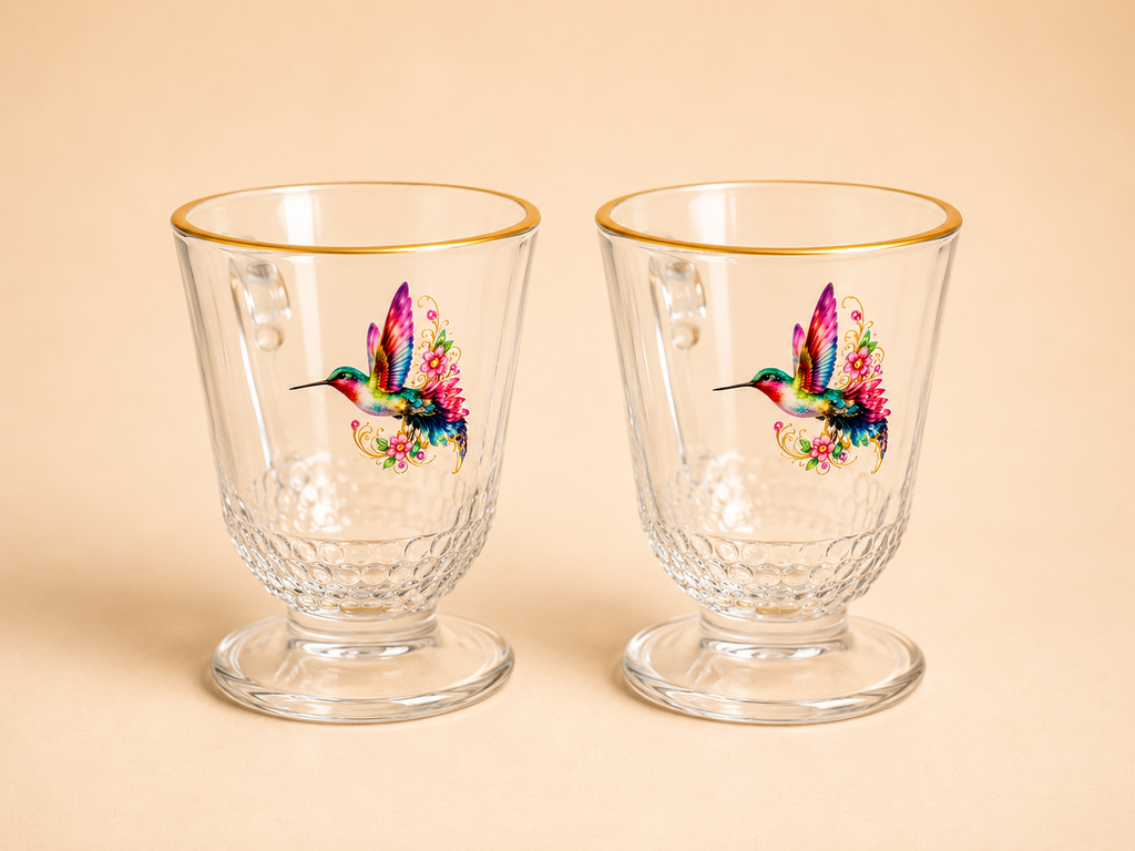 Glass Mug (Hummingbird)